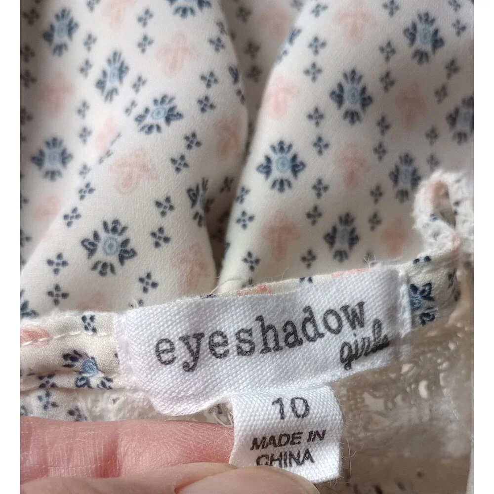Eyeshadow Girls 10 Sleeveless Boho Dress With Lace Detail